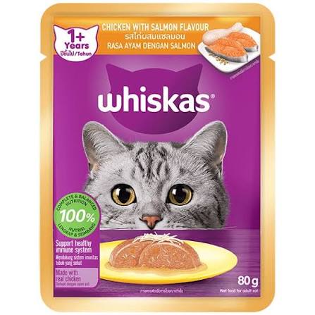 Whiskas Adult Cat Food Chicken With Salmon Flavour